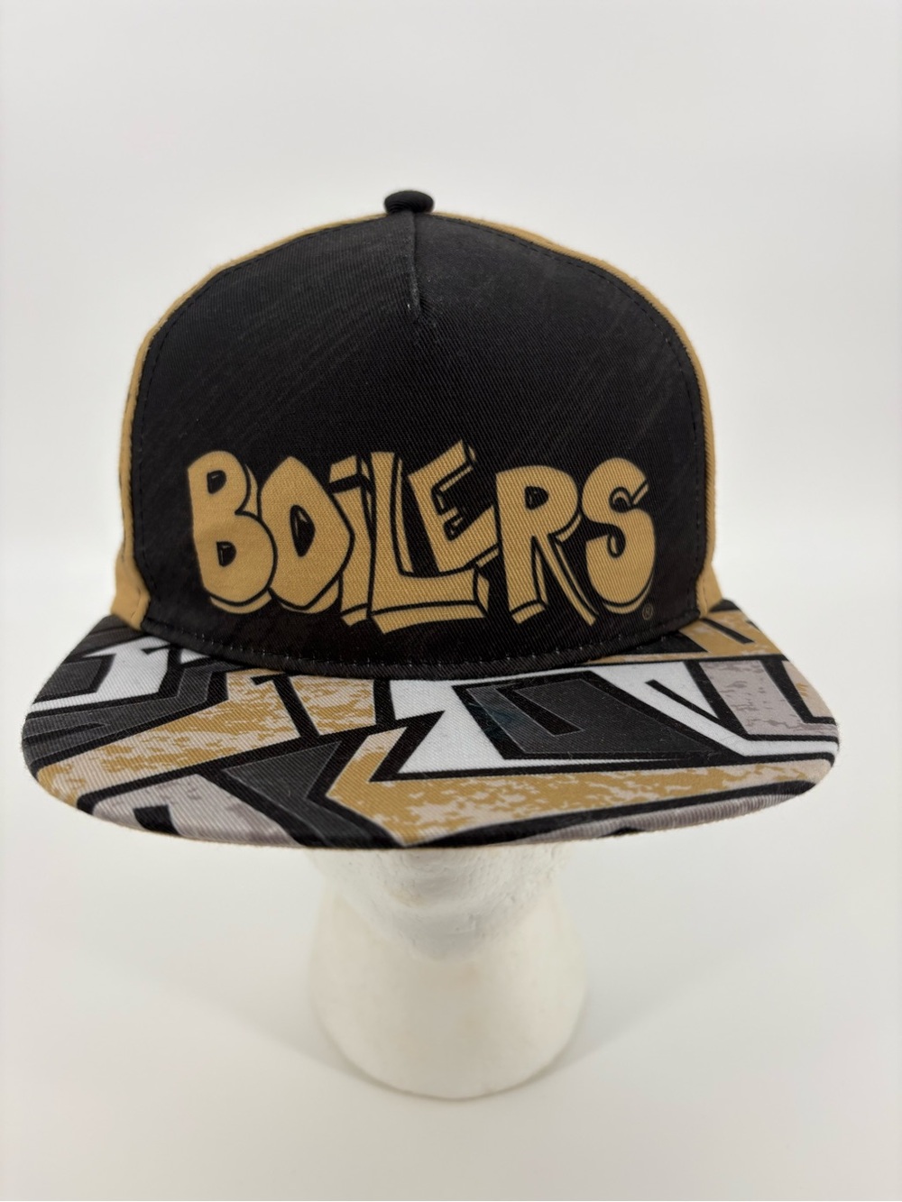 Boilers Graphic Snapback Hat in Black and Gold